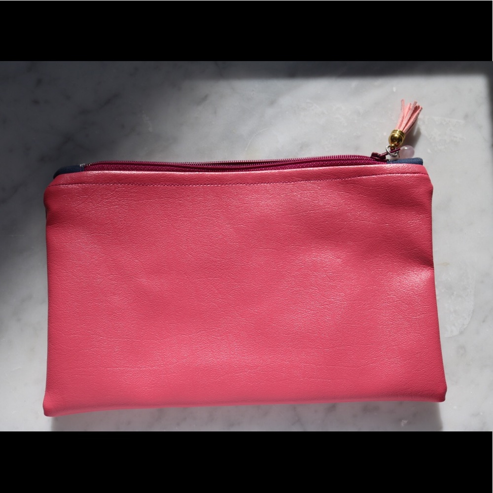 Pink Clutch with Jeweled Tassel